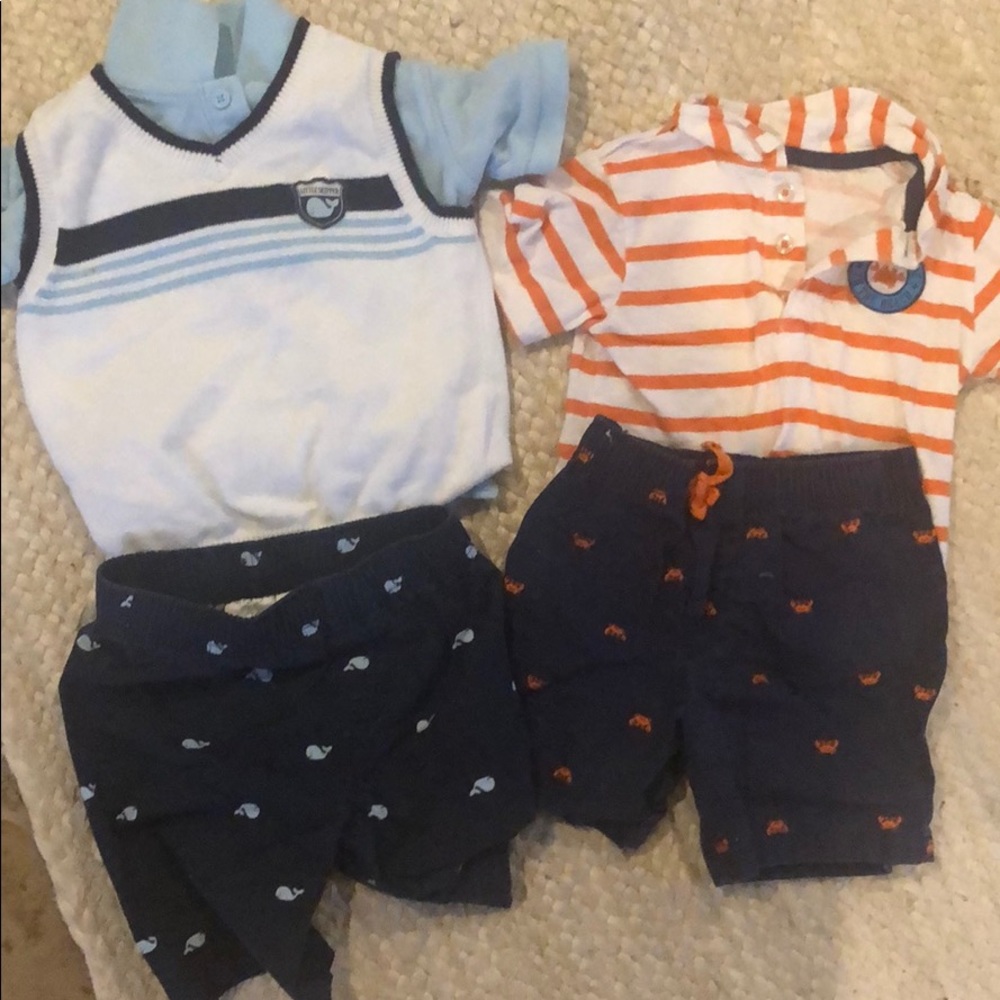 Baby boys shirt and short sets
